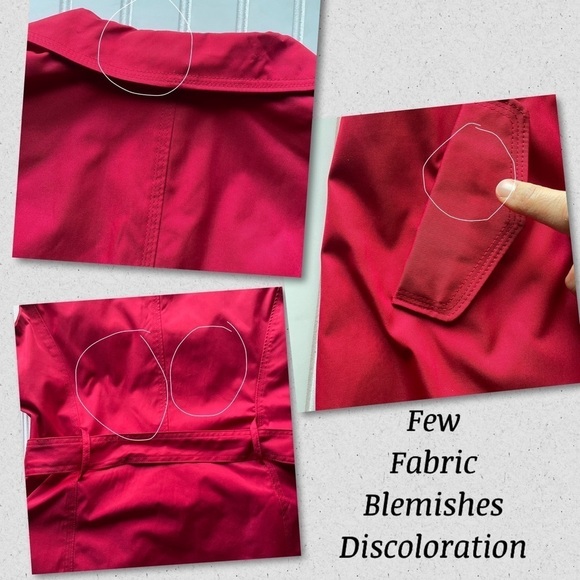 Sandro Studio Puff Lapel Vest with Belt Ruby Red Size Large Statement Bold - Picture 7 of 11